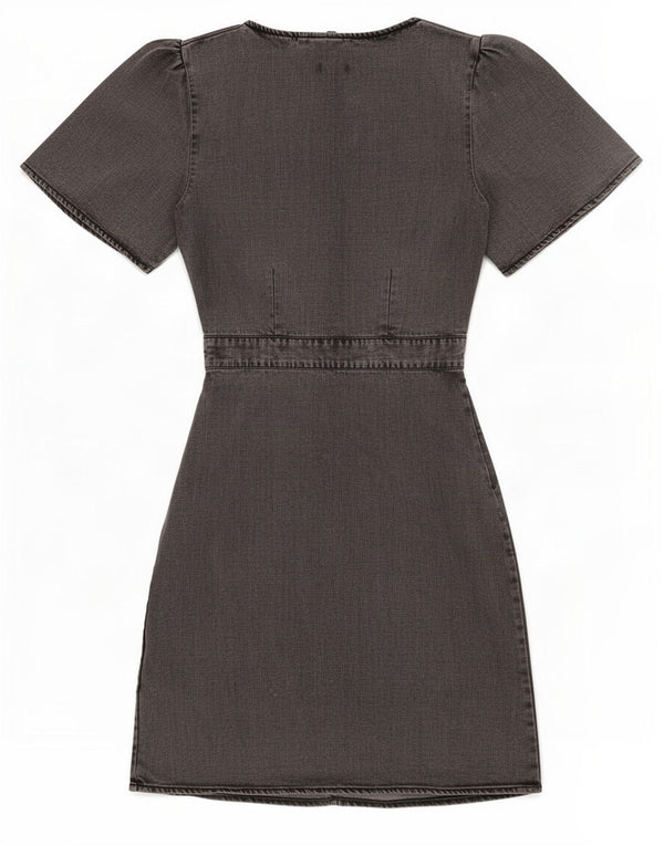 Superdry Vestido Vaquero Mujer UK 40 Small Gris Lyocell