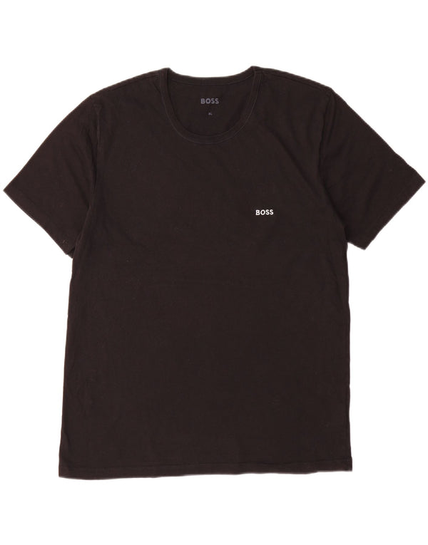 Hugo Boss Hombre Camiseta Top XL Algodón Negro