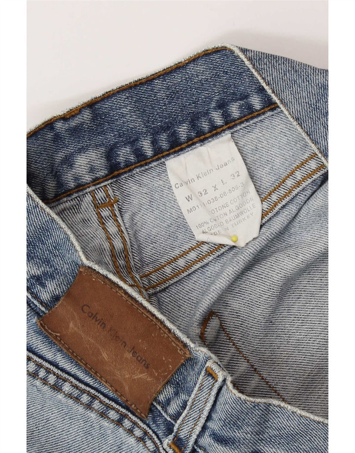 Pantalones cortos de mezclilla para hombre Calvin Klein W32 Algodón azul medio