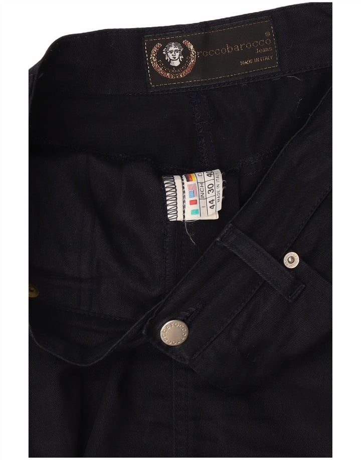 Roccobarocco Falda lápiz para mujer IT 44 Medium W28 Azul marino Geométrico