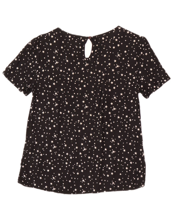 Blusa Superdry para mujer, talla 40, viscosa con lunares negros medianos