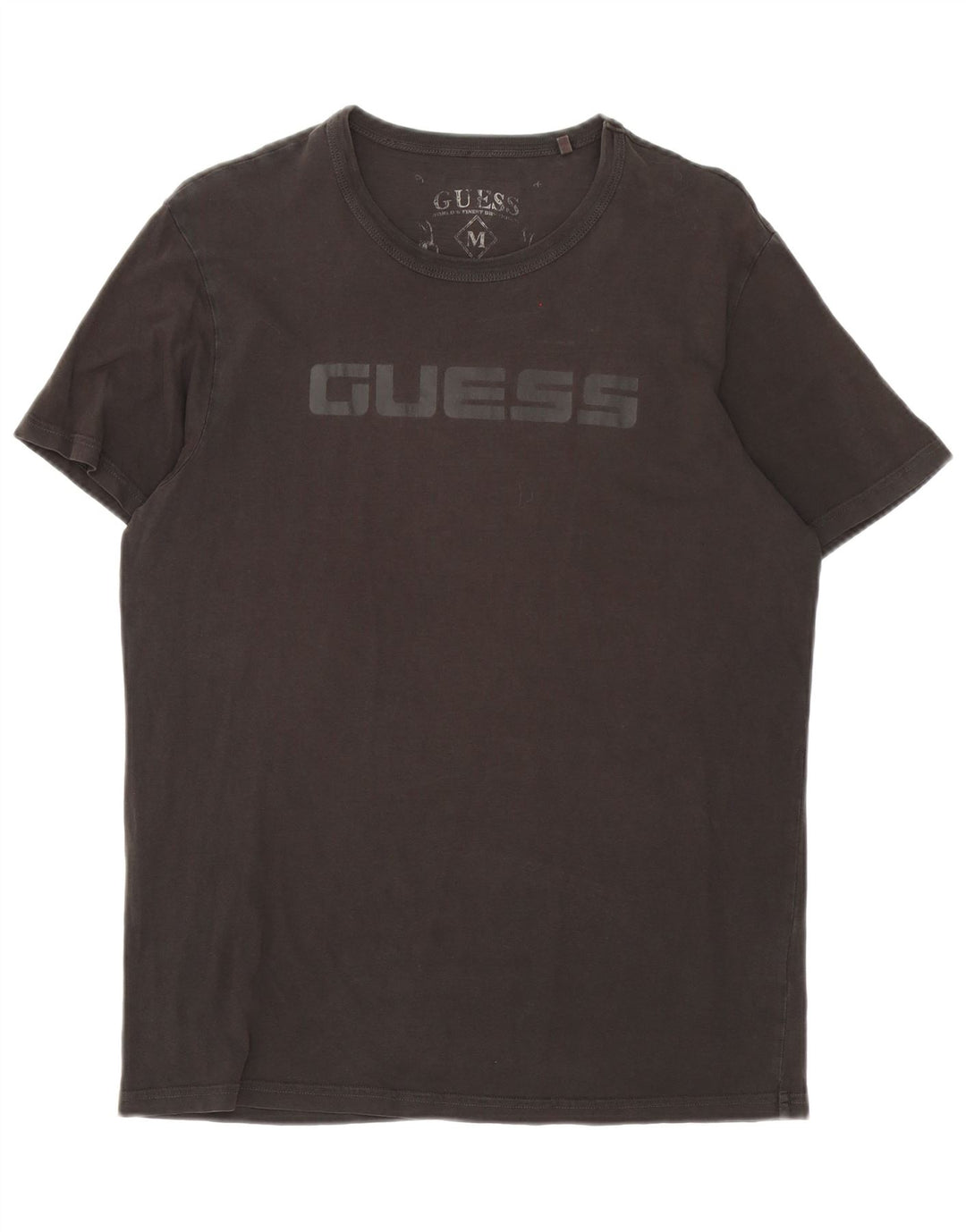 Guess Camiseta gráfica para hombre Top mediano de algodón negro