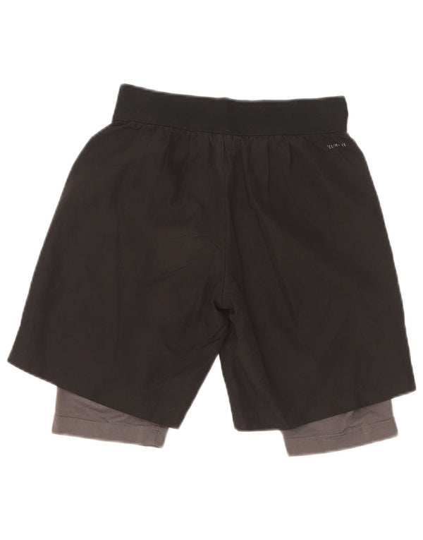 Adidas Boys Climalite Sport Shorts 9-10 años Pequeño Negro Poliéster