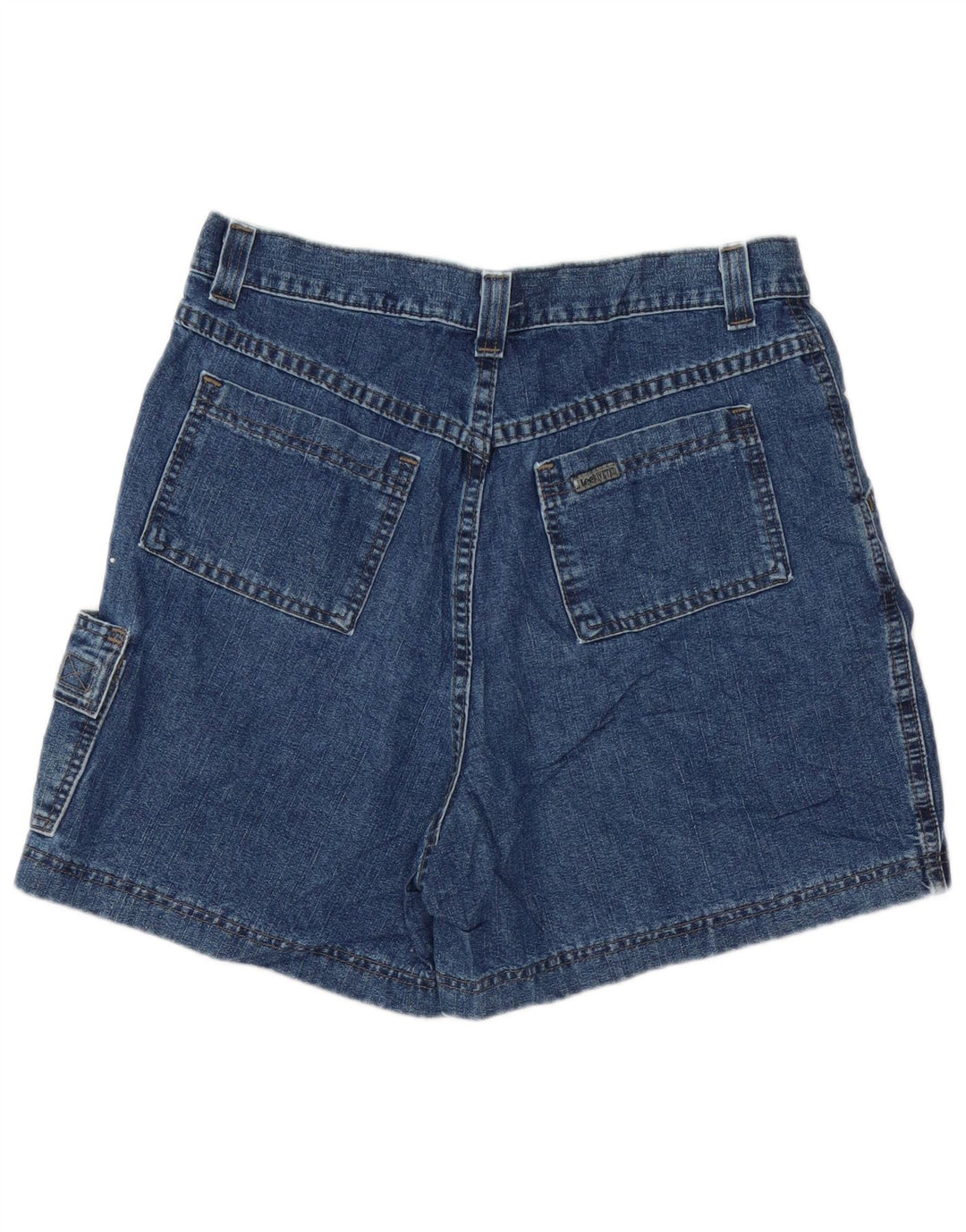 Lee Shorts De Mezclilla Cargo De Cintura Alta Para Mujer W32 Grande Azul