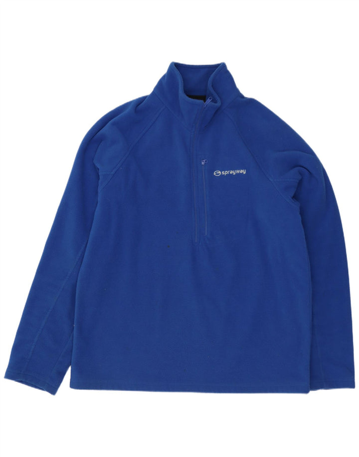 Sprayway Hombre Jersey De Polar Con Cremallera Y Cuello Medio Poliéster Azul
