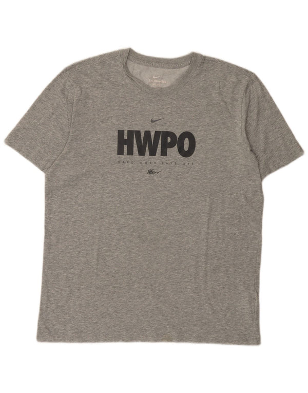 Camiseta Nike Dri Fit Graphic para hombre de algodón moteado en gris medio