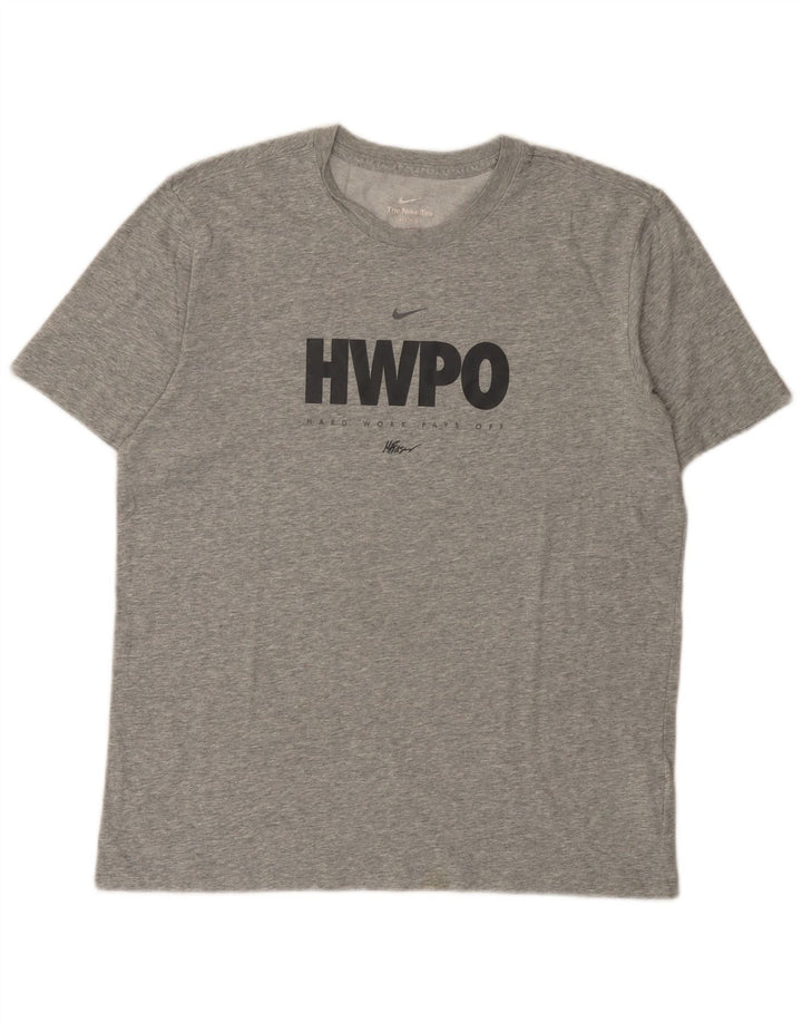 Camiseta Nike Dri Fit Graphic para hombre de algodón moteado en gris medio