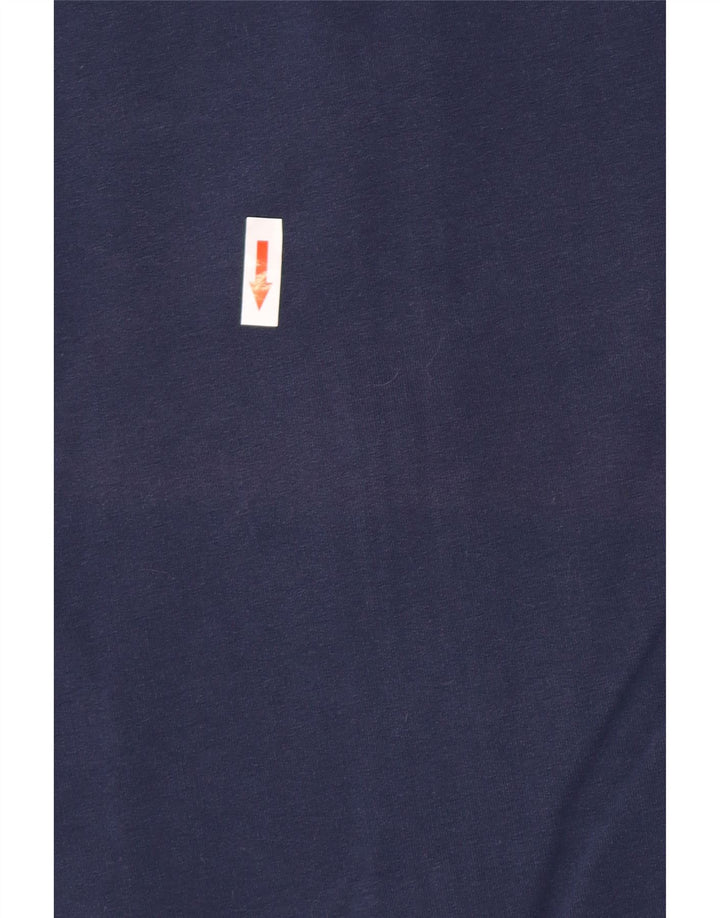 Energie Hombre Chándal Top Chaqueta Pequeña Azul Marino Colorblock Algodón