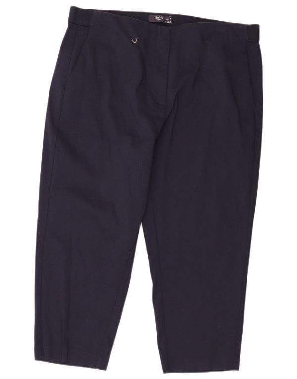 Marks & Spencer Pantalones Capri The Mia para Mujer UK 18 XL W40 L22 Azul Marino
