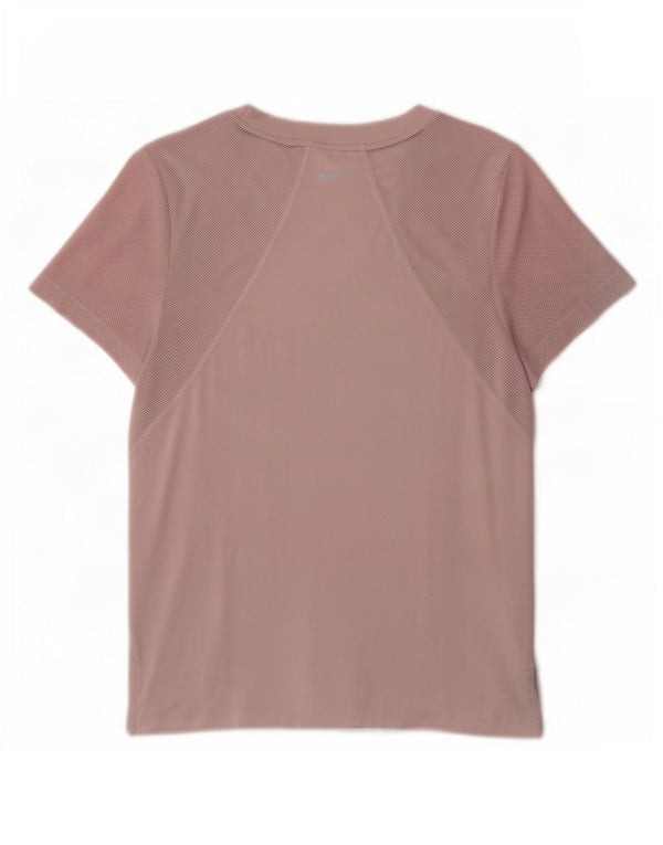 Nike Camiseta Dri Fit para Mujer Top UK 10 Small Pink Poliéster