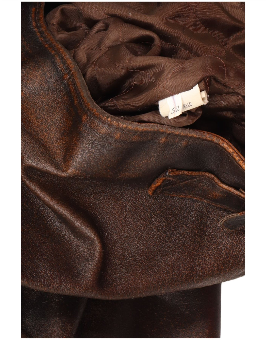 ALAN GORDON Chaqueta de cuero para hombre IT 52 XL Cuero marrón