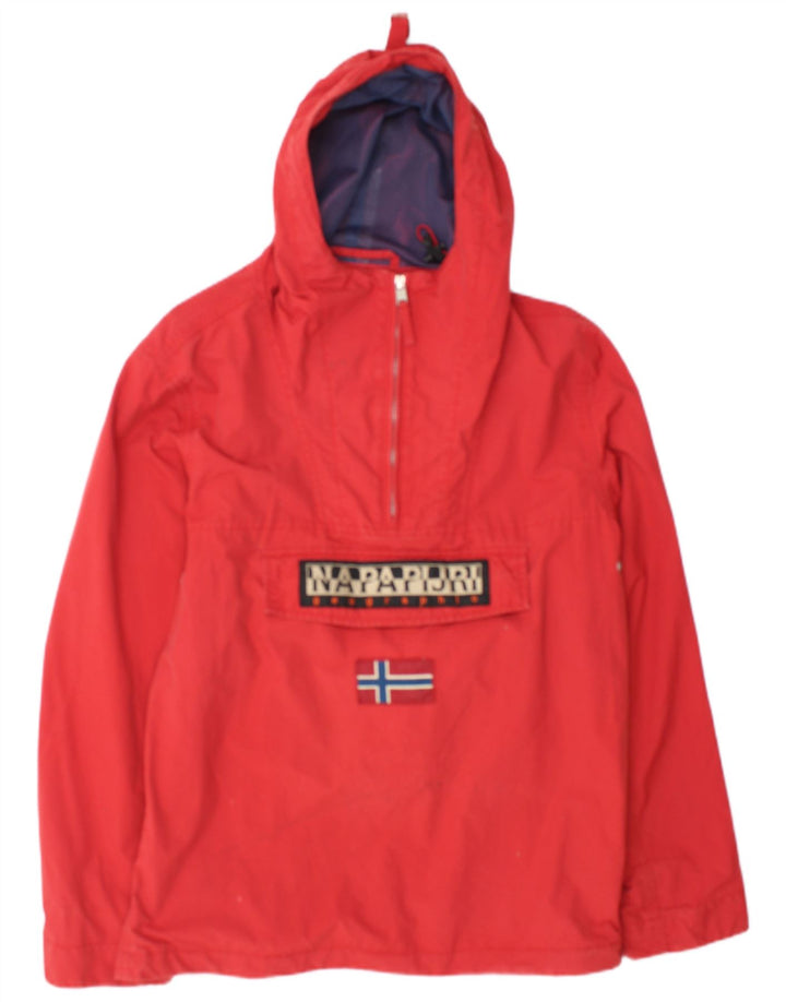 Napapijri Chaqueta anorak con capucha y gráfico para hombre UK 38 Medium Red Polyamide