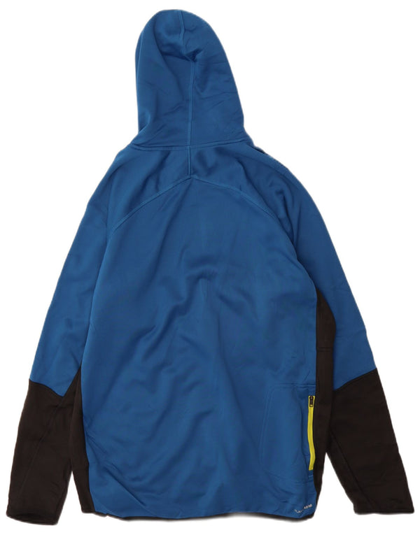 Reebok - Sudadera con capucha gráfica para hombre, talla grande, color azul, poliéster