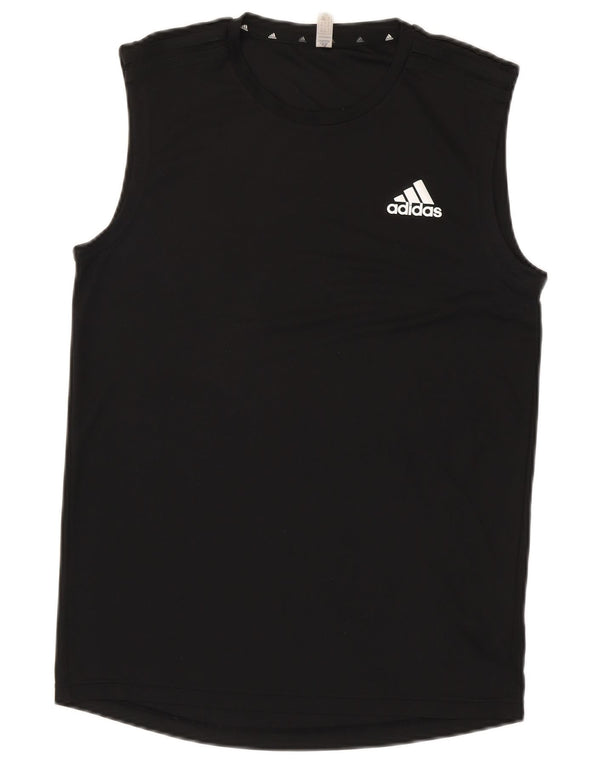Adidas Hombre Aeroready Chaleco Top Pequeño Poliéster Negro