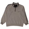 Champion Sudadera Con Cuello Y Cremallera Para Hombre Jersey Grande De Algodón A Rayas Gris
