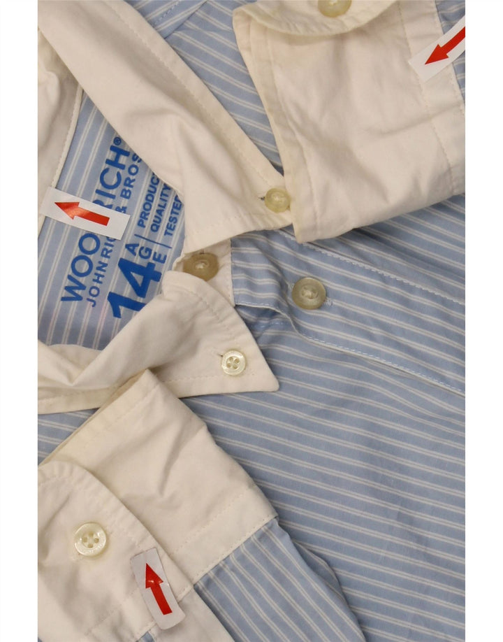 Woolrich Camisa Niño 13-14 Años Algodón Rayas Azules