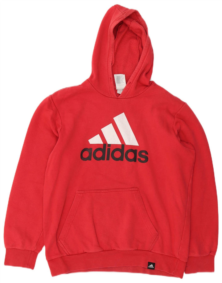 ADIDAS Hombre Graphic Sudadera con capucha Jumper Algodón rojo medio