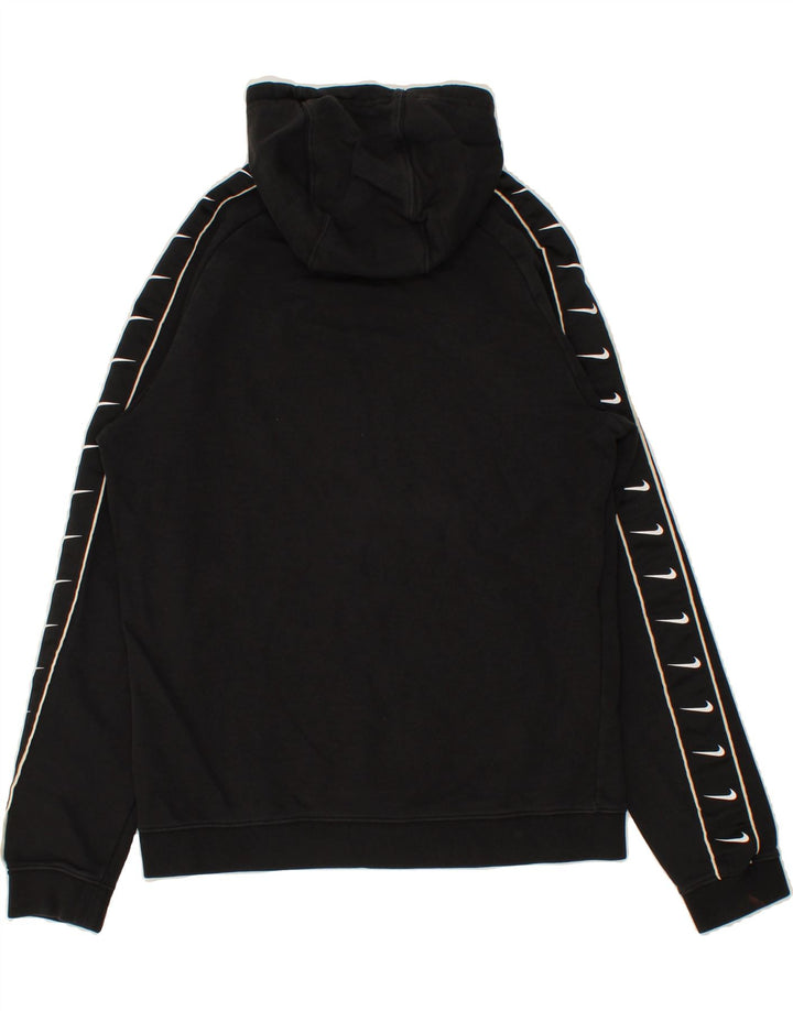 NIKE Sudadera con capucha gráfica para hombre, jersey de algodón negro mediano