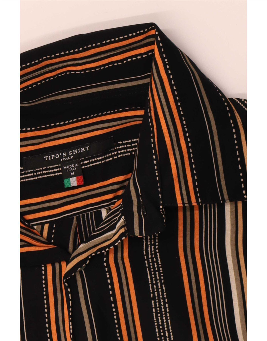 Camisa Tipo' S Hombre Manga Corta Viscosa Rayas Mediana Multicolor