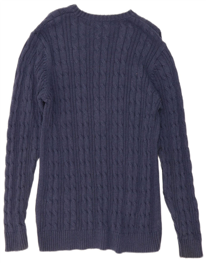 Marks & Spencer Suéter tipo jersey con cuello redondo y ajuste regular para hombre Azul marino mediano