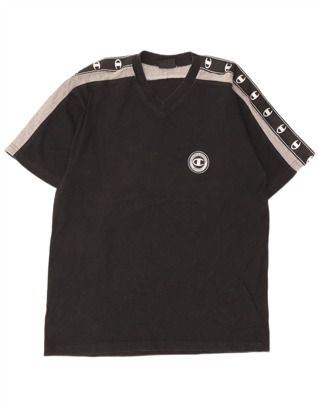 Champion Camiseta gráfica para hombre Top grande negro color block