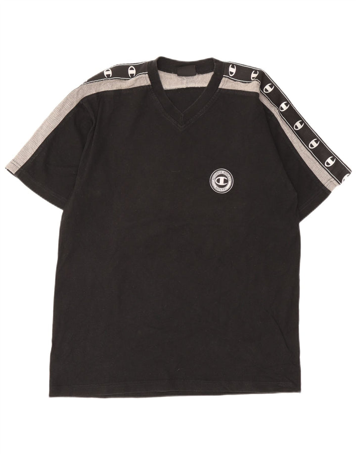Champion Camiseta gráfica para hombre Top grande negro color block