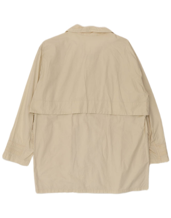Gabardina corta para mujer Belfe IT 42 Medium Off White Cotton