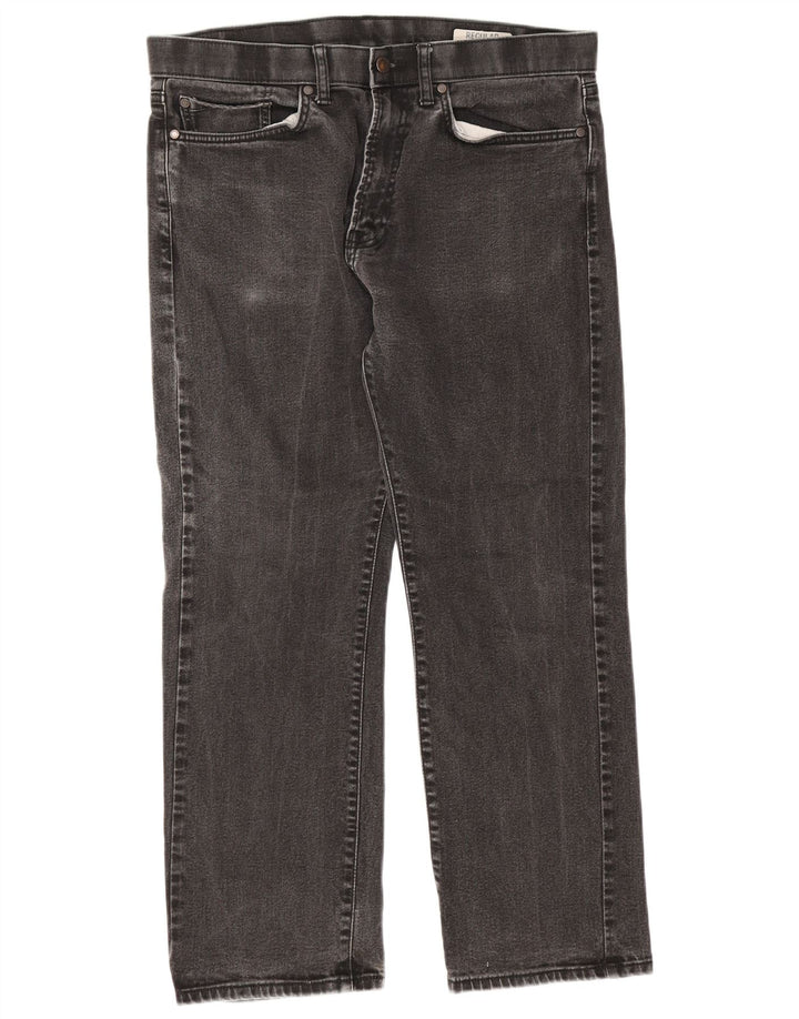 Marks & Spencer Vaqueros rectos para hombre W34 L29 Algodón negro