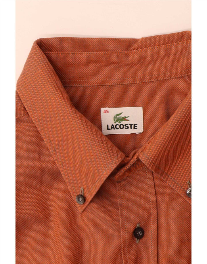 Camisa Lacoste Hombre Talla 45 XL Naranja Algodón