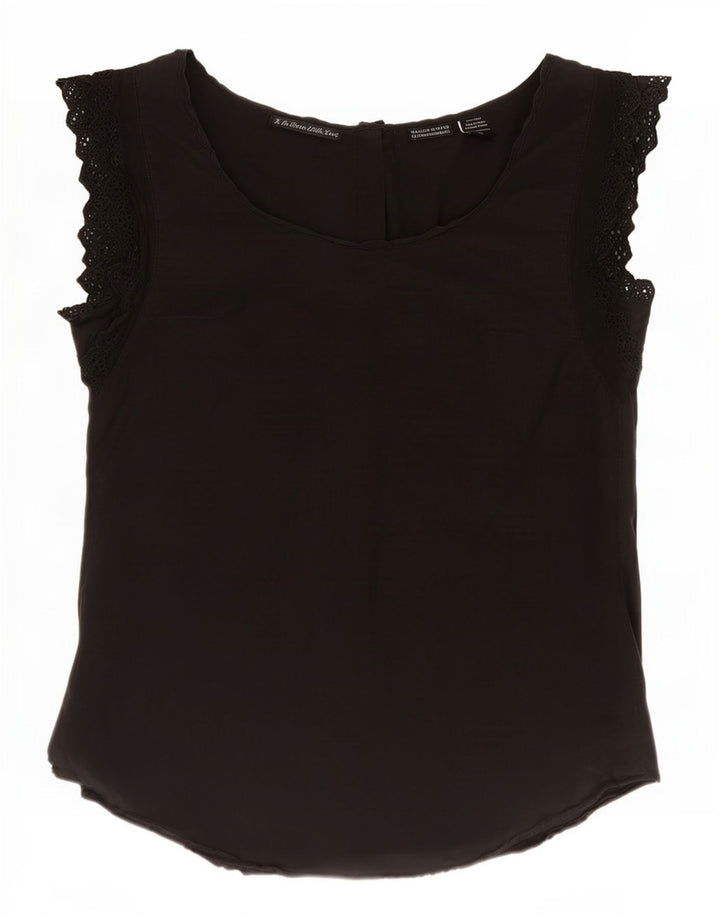 Maison Scotch Blusa para mujer Top US 1 XS Seda negra