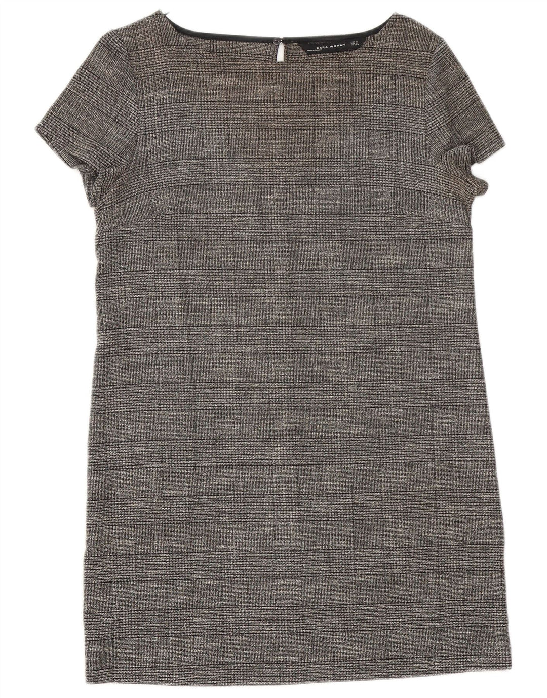 Zara Vestido recto para mujer UK 42 Viscosa gris medio