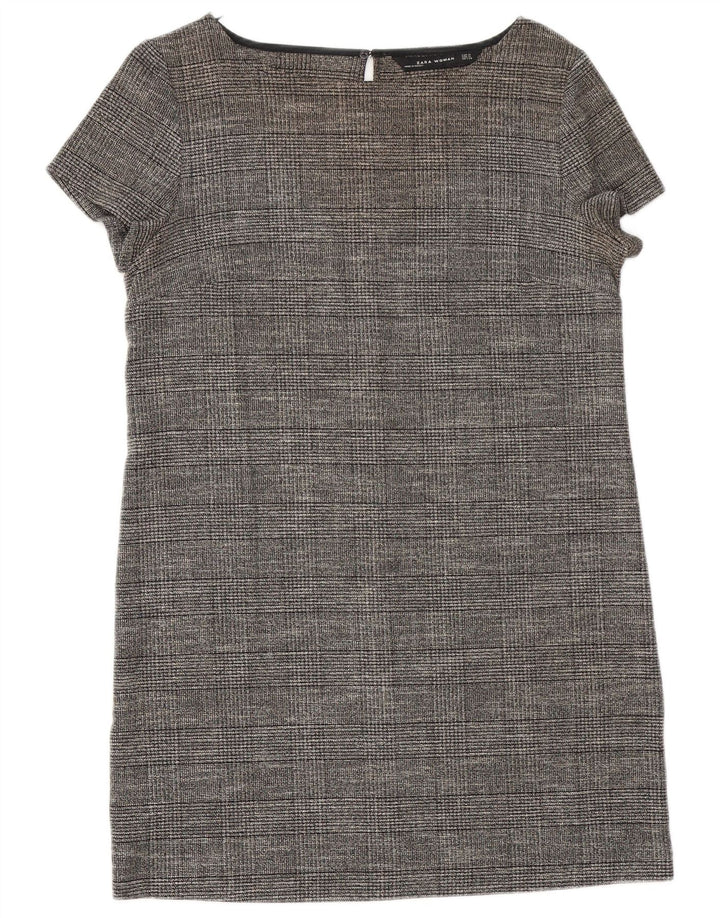 Zara Vestido recto para mujer UK 42 Viscosa gris medio