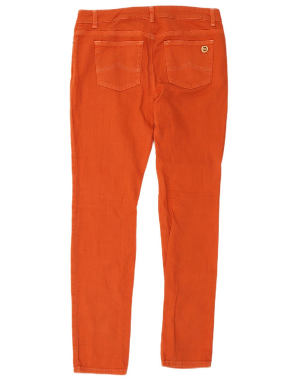 Michael Kors Jeans Slim para Mujer US 6 Medium W34 L32 Algodón Naranja