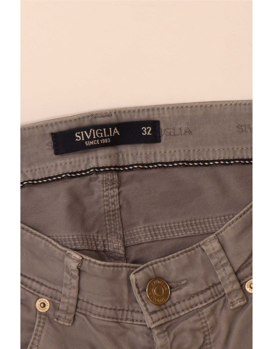 SIVIGLIA Vaqueros Rectos Mujer W32 L30 Gris Algodón