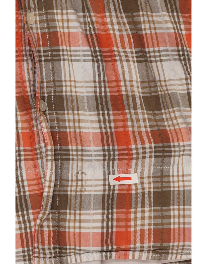 Lerros Camisa Manga Corta Hombre XL Algodón Cuadros Multicolor