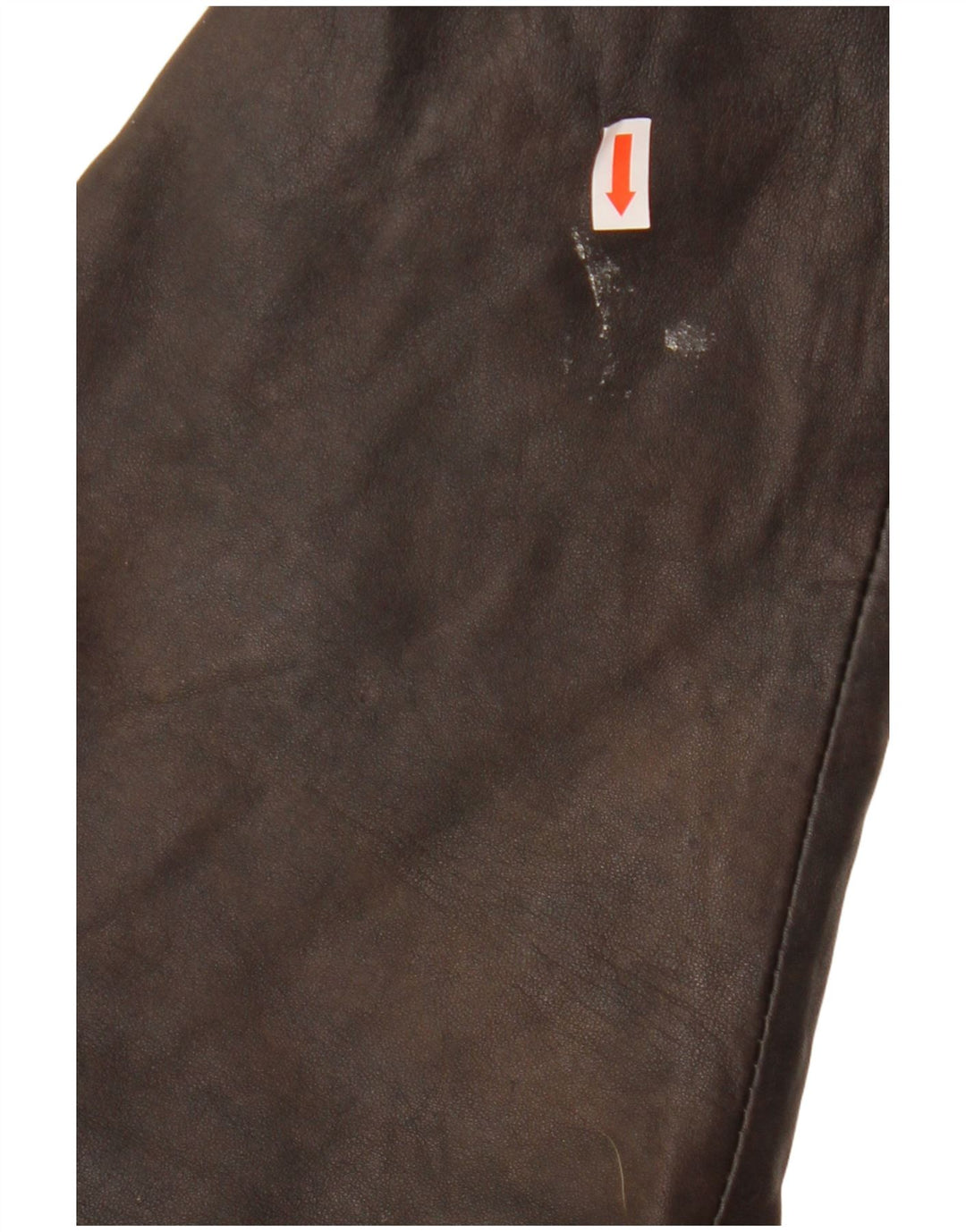 VINTAGE Abrigo de cuero con capucha para mujer EU 38 Cuero marrón medio