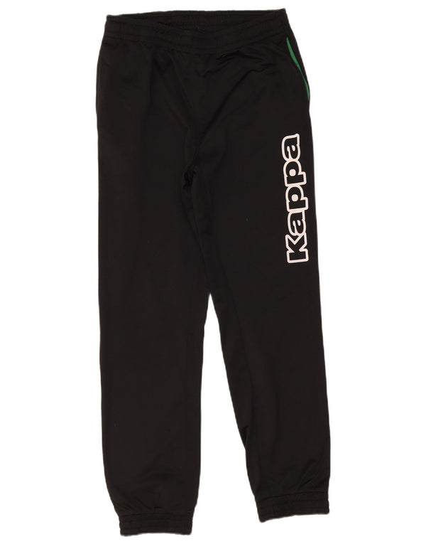 Kappa Pantalones de chándal con estampado gráfico para niños 13-14 años Negro Poliéster
