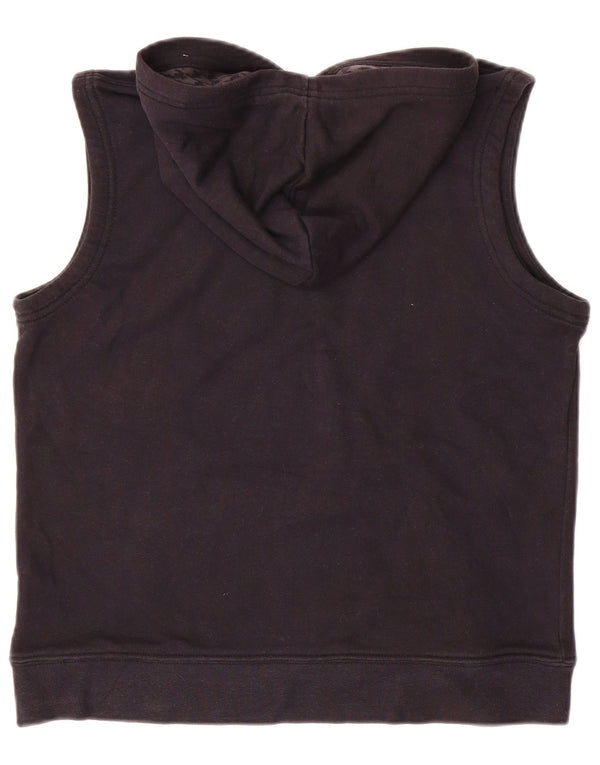 NIKE Jersey con capucha sin mangas para niños, talla mediana, algodón negro, 10-11 años