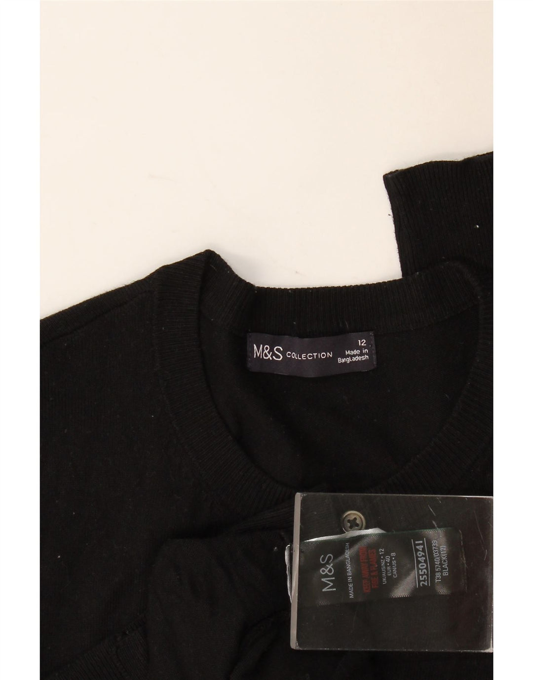 Marks & Spencer - Cárdigan para mujer, talla 40, viscosa negra mediana