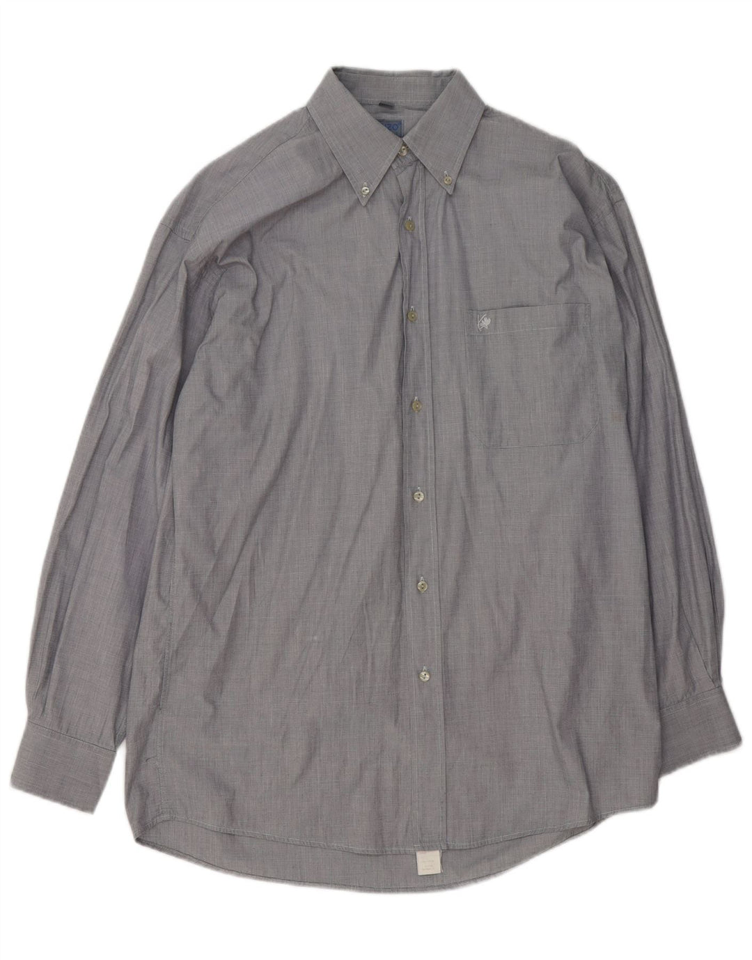 Camisa Kenzo para hombre talla 39 15 1/2 algodón gris medio