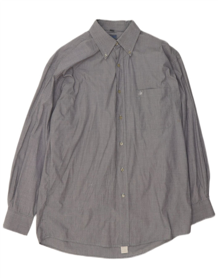 Camisa Kenzo para hombre talla 39 15 1/2 algodón gris medio