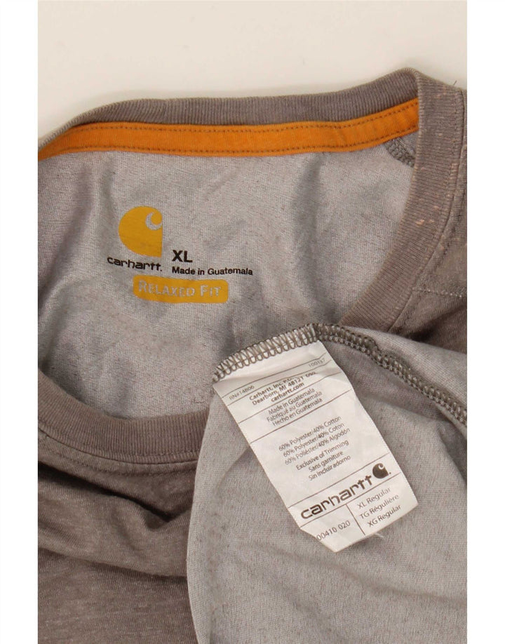 Carhartt Camiseta de ajuste relajado para hombre Top XL Poliéster gris