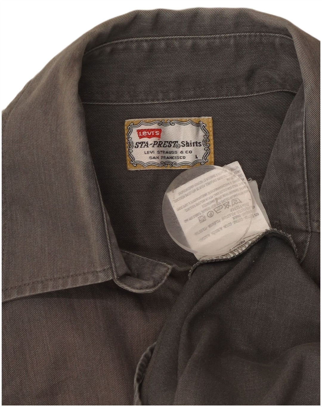 Camisa vaquera Levi's para hombre de algodón gris grande