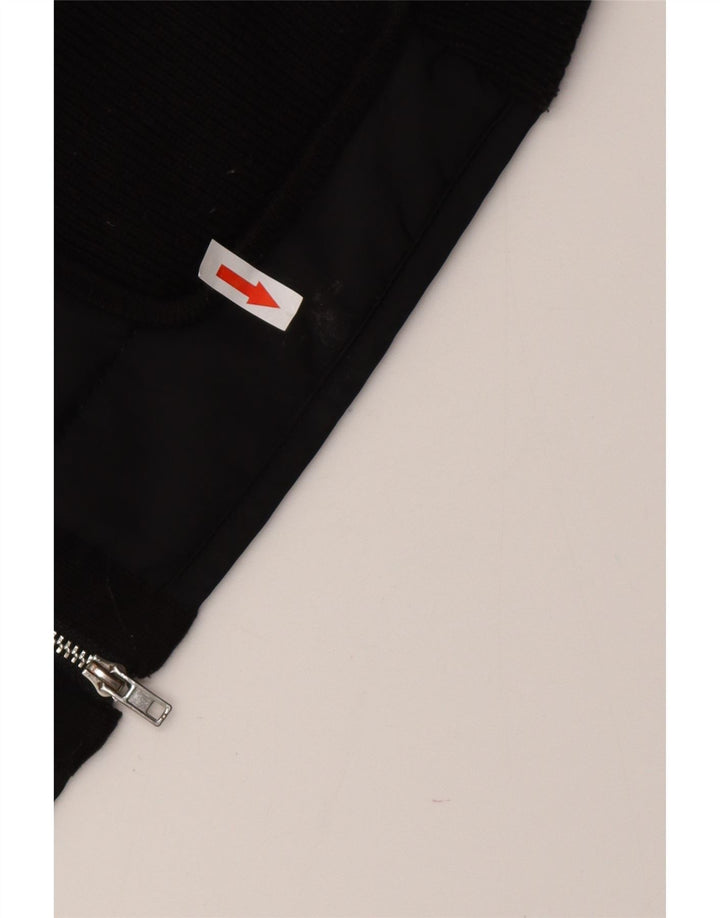 TOMMY HILFIGER Suéter tipo cárdigan para mujer UK 10 Small Poliéster negro