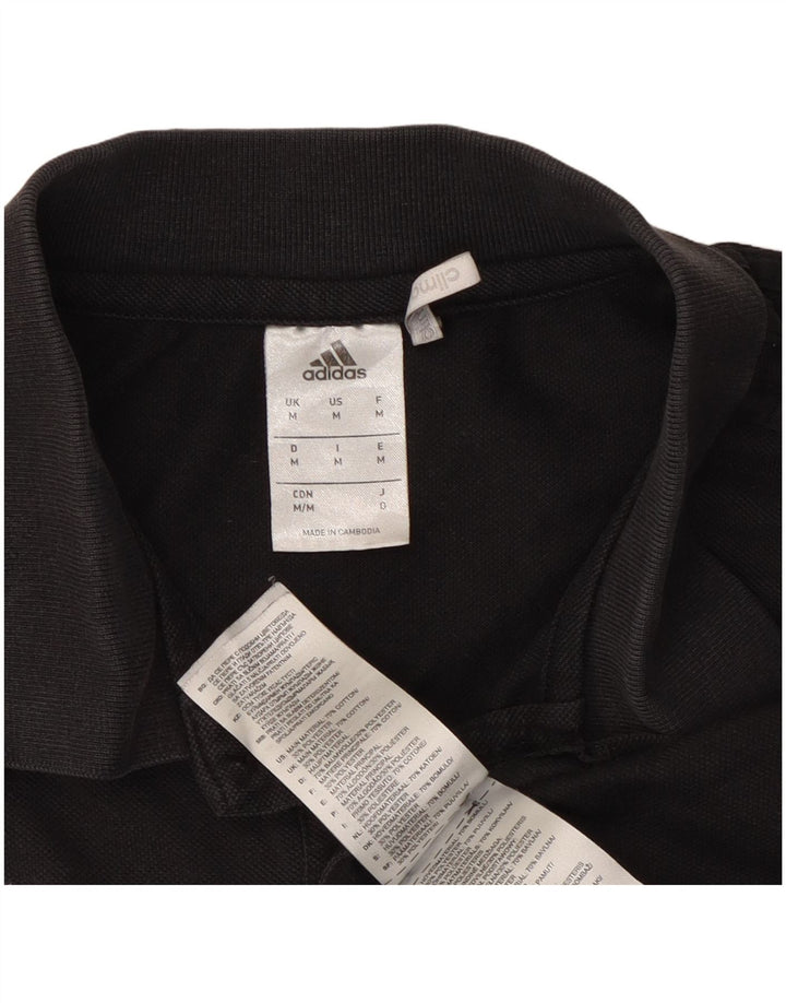 Adidas Polo gráfico para hombre de algodón negro mediano