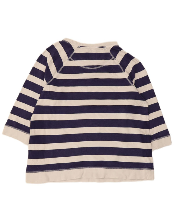 Crew Clothing Camiseta gráfica para mujer Manga 3/4 UK 40 Grande Azul marino Rayas