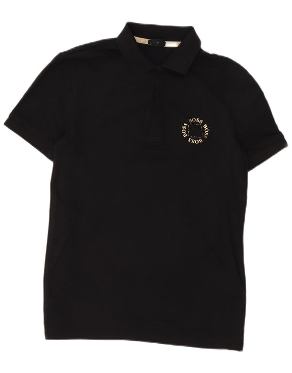 Hugo Boss Mens Regular Fit Polo Shirt XS Black Cotton