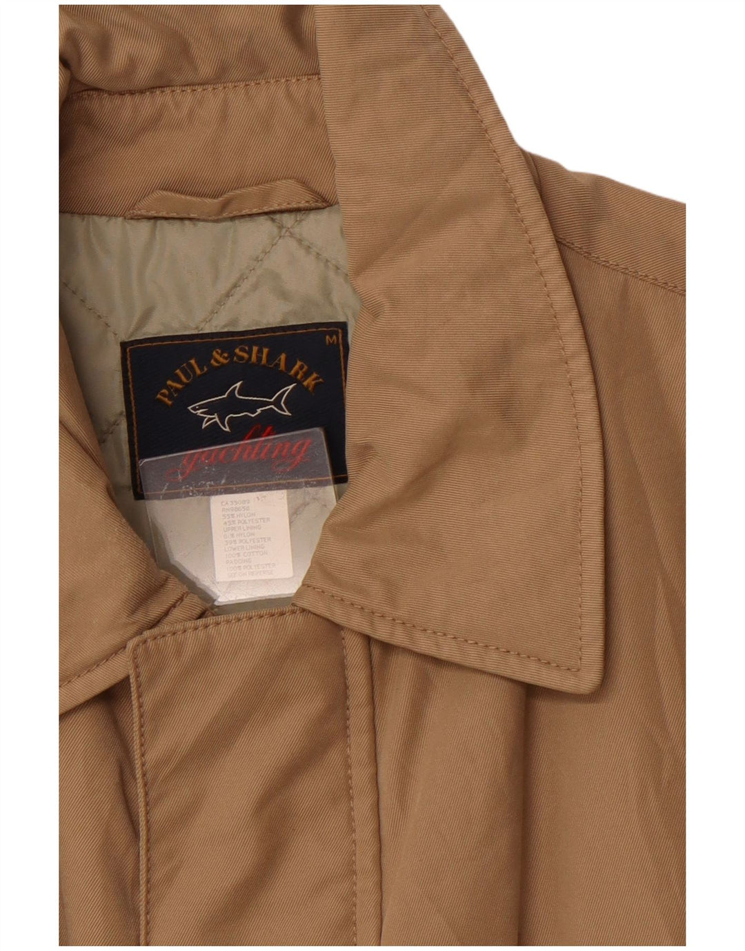 PAUL & SHARK Chaleco utilitario para hombre UK 38 Medium Beige Nylon