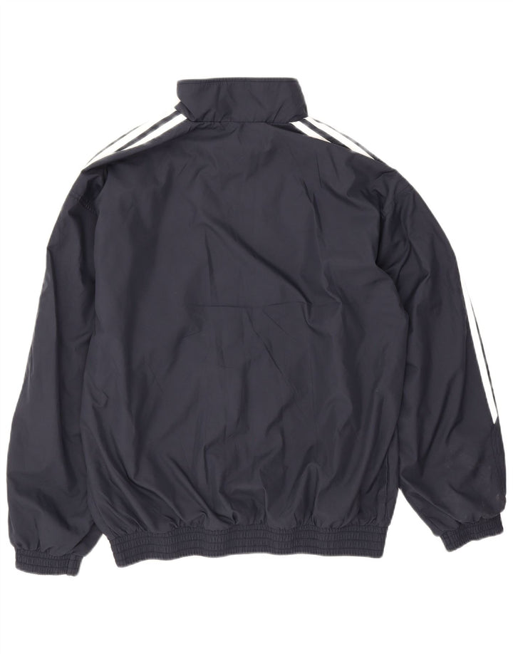 Adidas Hombre Chándal Top Chaqueta UK 38/40 Medio Azul Marino Poliéster