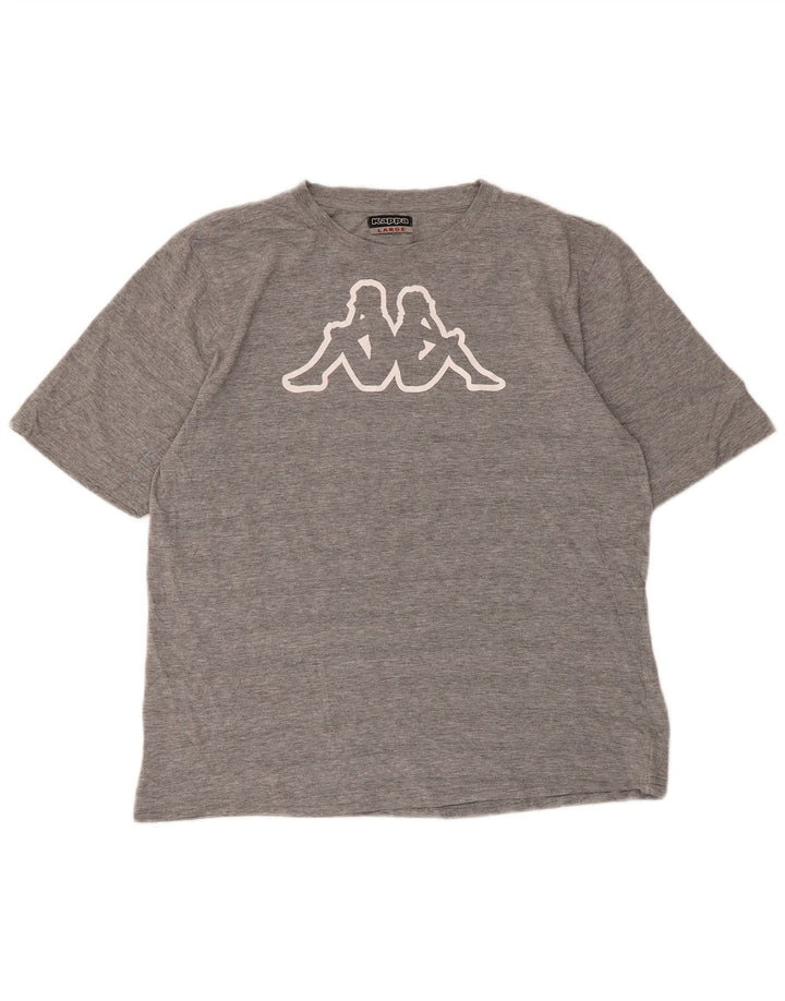 Kappa Camiseta gráfica para hombre Top grande de algodón moteado gris
